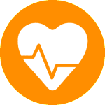 A heart with an ecg line in the middle of it -Miami elderly community