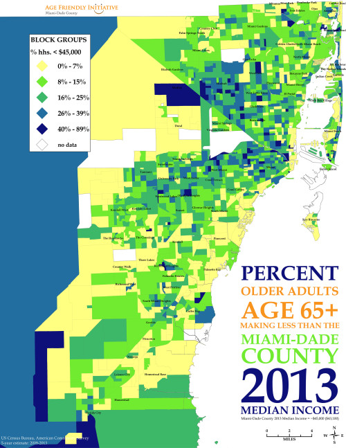 A map of older adults in miami-dade county - Miami elderly community